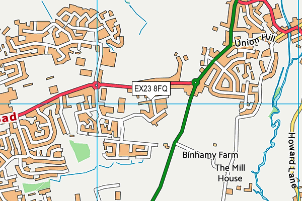 EX23 8FQ map - OS VectorMap District (Ordnance Survey) EX23 8FQ map - OS VectorMap District (Ordnance Survey)