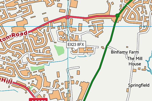 EX23 8FX map - OS VectorMap District (Ordnance Survey) EX23 8FX map - OS VectorMap District (Ordnance Survey)