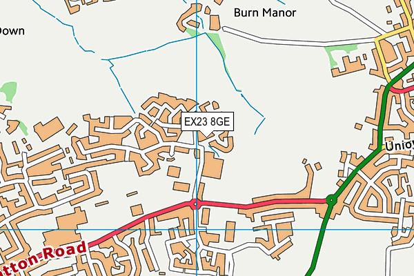 EX23 8GE map - OS VectorMap District (Ordnance Survey) EX23 8GE map - OS VectorMap District (Ordnance Survey)