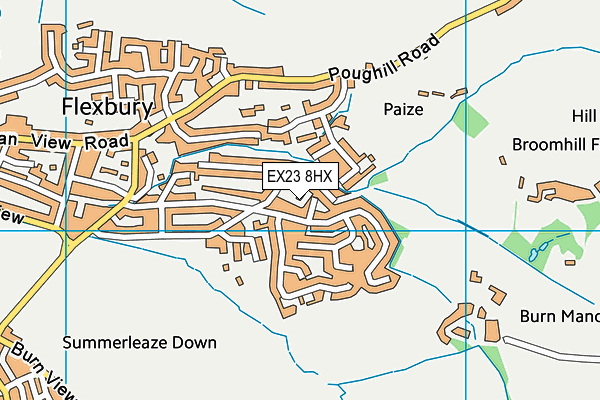 EX23 8HX map - OS VectorMap District (Ordnance Survey) EX23 8HX map - OS VectorMap District (Ordnance Survey)