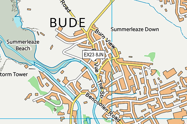 EX23 8JN map - OS VectorMap District (Ordnance Survey) EX23 8JN map - OS VectorMap District (Ordnance Survey)