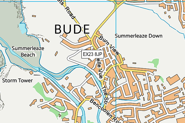 EX23 8JP map - OS VectorMap District (Ordnance Survey) EX23 8JP map - OS VectorMap District (Ordnance Survey)