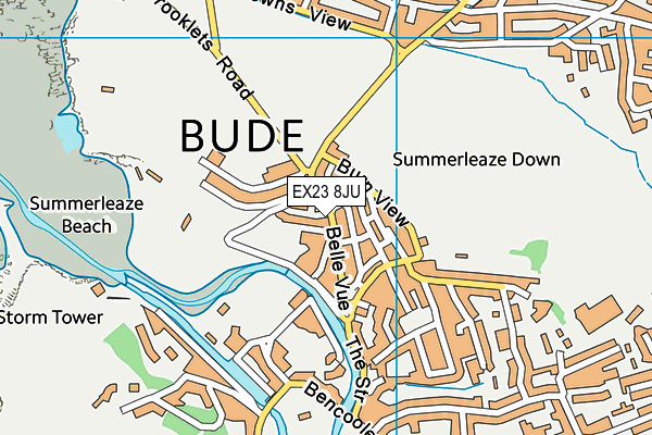 EX23 8JU map - OS VectorMap District (Ordnance Survey) EX23 8JU map - OS VectorMap District (Ordnance Survey)