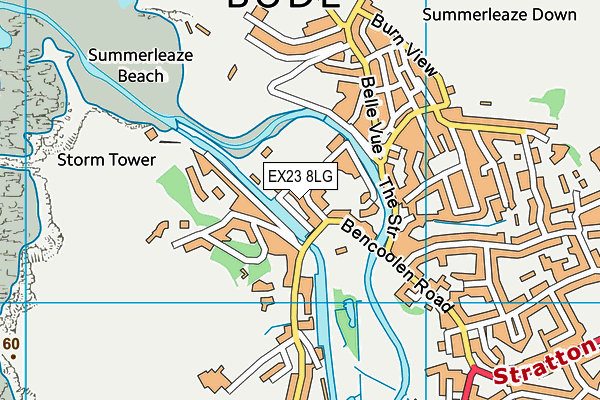 EX23 8LG map - OS VectorMap District (Ordnance Survey) EX23 8LG map - OS VectorMap District (Ordnance Survey)