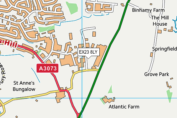 EX23 8LY map - OS VectorMap District (Ordnance Survey) EX23 8LY map - OS VectorMap District (Ordnance Survey)