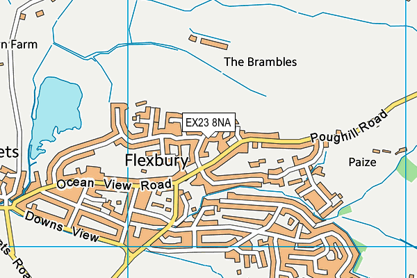 EX23 8NA map - OS VectorMap District (Ordnance Survey) EX23 8NA map - OS VectorMap District (Ordnance Survey)