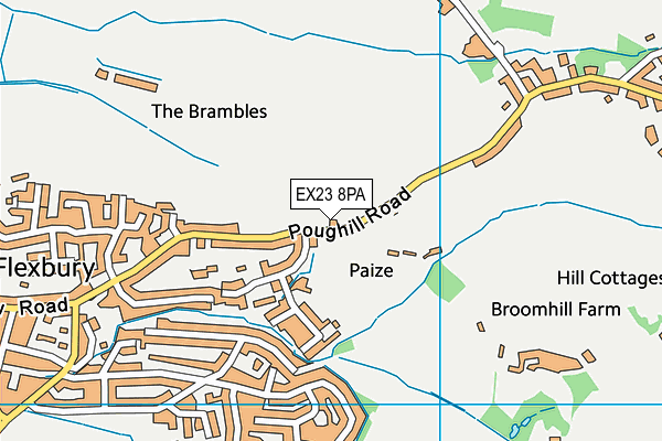 EX23 8PA map - OS VectorMap District (Ordnance Survey) EX23 8PA map - OS VectorMap District (Ordnance Survey)
