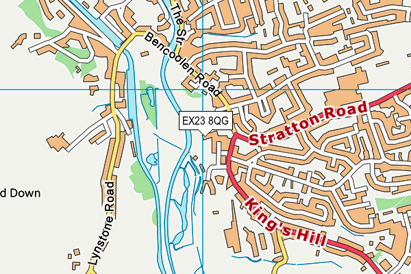 EX23 8QG map - OS VectorMap District (Ordnance Survey) EX23 8QG map - OS VectorMap District (Ordnance Survey)