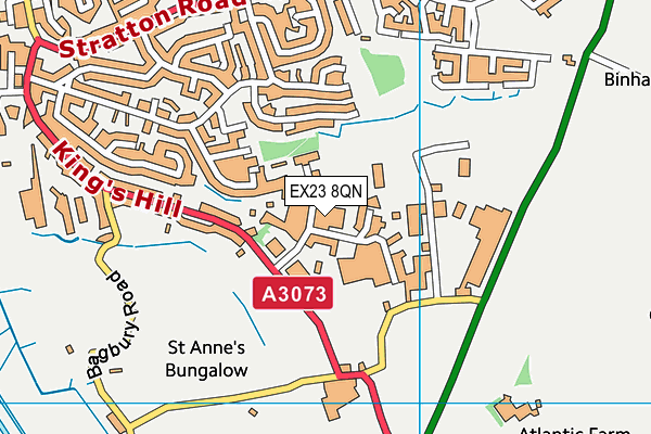 EX23 8QN map - OS VectorMap District (Ordnance Survey)