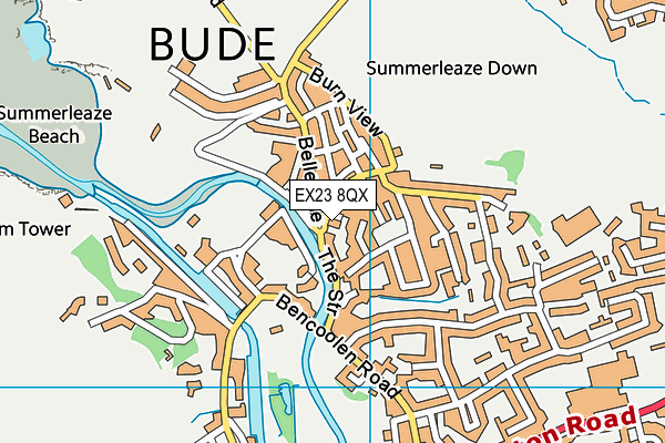 EX23 8QX map - OS VectorMap District (Ordnance Survey) EX23 8QX map - OS VectorMap District (Ordnance Survey)