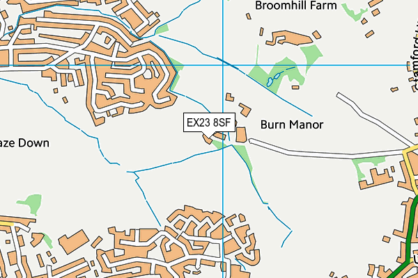 EX23 8SF map - OS VectorMap District (Ordnance Survey) EX23 8SF map - OS VectorMap District (Ordnance Survey)