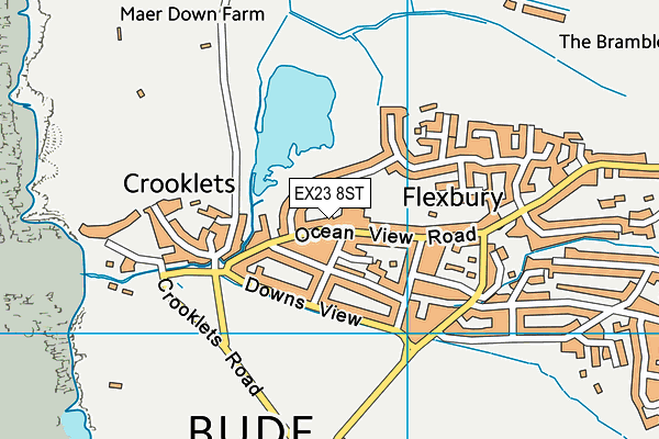 EX23 8ST map - OS VectorMap District (Ordnance Survey) EX23 8ST map - OS VectorMap District (Ordnance Survey)