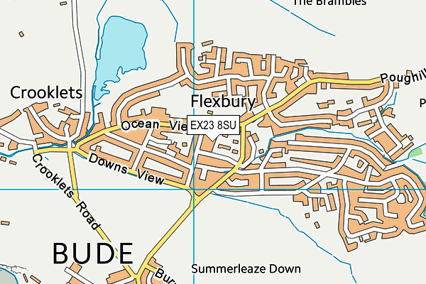 EX23 8SU map - OS VectorMap District (Ordnance Survey) EX23 8SU map - OS VectorMap District (Ordnance Survey)
