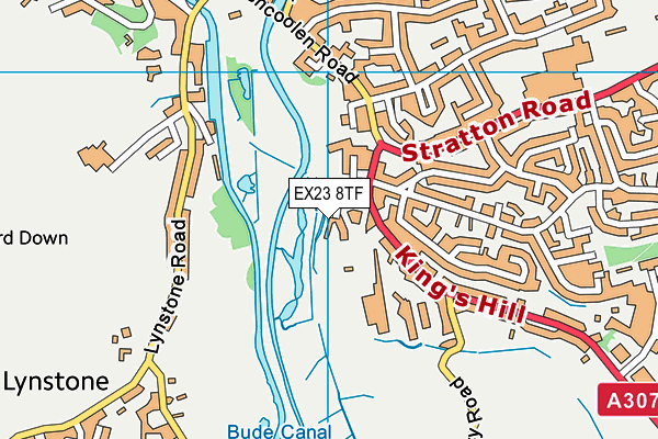 EX23 8TF map - OS VectorMap District (Ordnance Survey) EX23 8TF map - OS VectorMap District (Ordnance Survey)