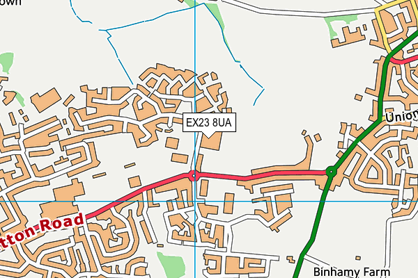 EX23 8UA map - OS VectorMap District (Ordnance Survey) EX23 8UA map - OS VectorMap District (Ordnance Survey)