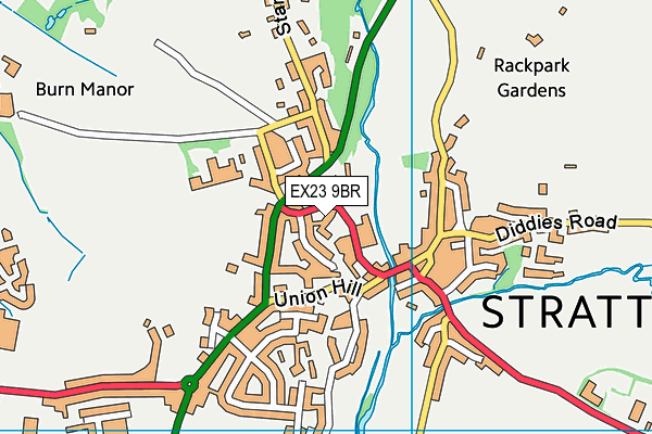 EX23 9BR map - OS VectorMap District (Ordnance Survey) EX23 9BR map - OS VectorMap District (Ordnance Survey)