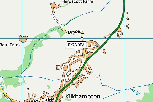 EX23 9EA map - OS VectorMap District (Ordnance Survey) EX23 9EA map - OS VectorMap District (Ordnance Survey)