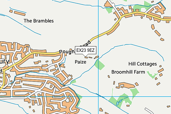 EX23 9EZ map - OS VectorMap District (Ordnance Survey) EX23 9EZ map - OS VectorMap District (Ordnance Survey)
