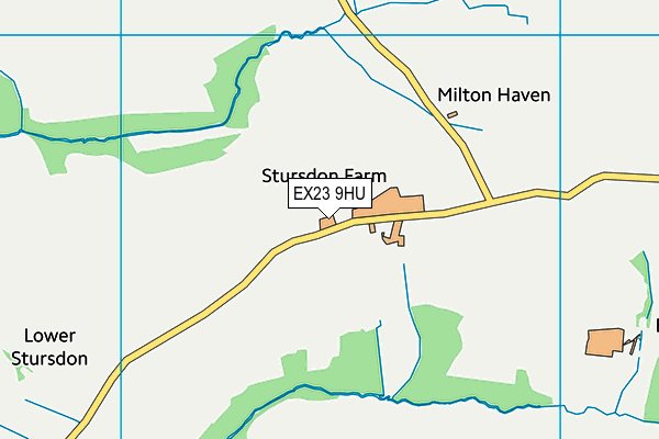 EX23 9HU map - OS VectorMap District (Ordnance Survey) EX23 9HU map - OS VectorMap District (Ordnance Survey)