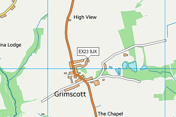 EX23 9JX map - OS VectorMap District (Ordnance Survey) EX23 9JX map - OS VectorMap District (Ordnance Survey)