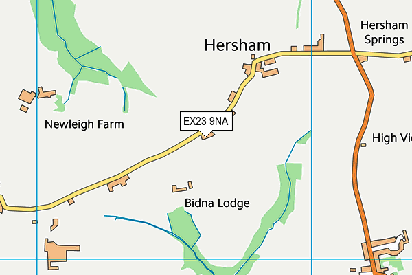 EX23 9NA map - OS VectorMap District (Ordnance Survey) EX23 9NA map - OS VectorMap District (Ordnance Survey)