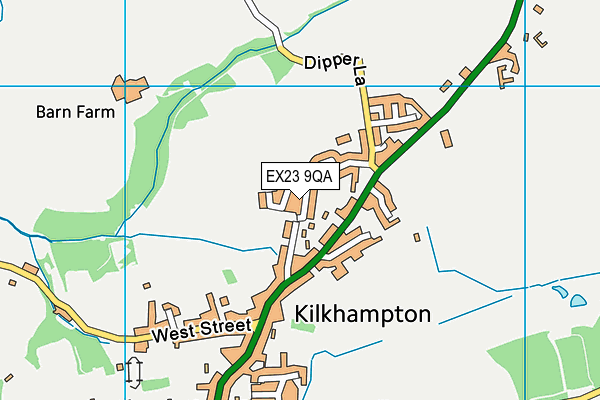 EX23 9QA map - OS VectorMap District (Ordnance Survey) EX23 9QA map - OS VectorMap District (Ordnance Survey)