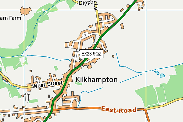 EX23 9QZ map - OS VectorMap District (Ordnance Survey) EX23 9QZ map - OS VectorMap District (Ordnance Survey)