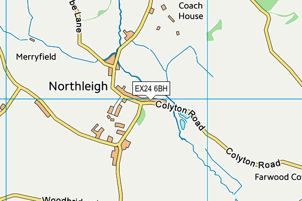 EX24 6BH map - OS VectorMap District (Ordnance Survey) EX24 6BH map - OS VectorMap District (Ordnance Survey)