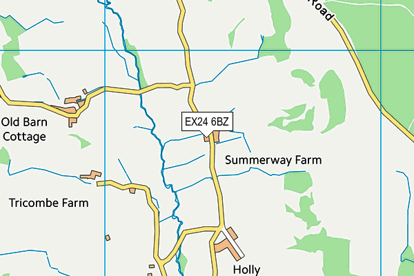 EX24 6BZ map - OS VectorMap District (Ordnance Survey) EX24 6BZ map - OS VectorMap District (Ordnance Survey)