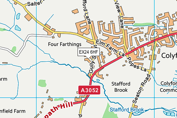 EX24 6HF map - OS VectorMap District (Ordnance Survey) EX24 6HF map - OS VectorMap District (Ordnance Survey)