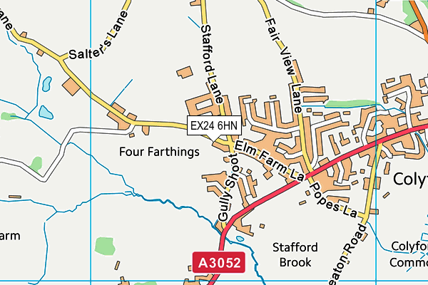 EX24 6HN map - OS VectorMap District (Ordnance Survey) EX24 6HN map - OS VectorMap District (Ordnance Survey)