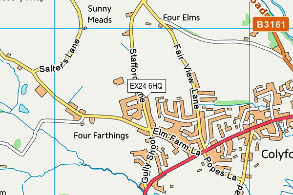 EX24 6HQ map - OS VectorMap District (Ordnance Survey) EX24 6HQ map - OS VectorMap District (Ordnance Survey)