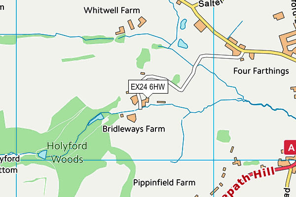 EX24 6HW map - OS VectorMap District (Ordnance Survey) EX24 6HW map - OS VectorMap District (Ordnance Survey)