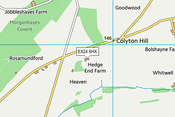 EX24 6HX map - OS VectorMap District (Ordnance Survey) EX24 6HX map - OS VectorMap District (Ordnance Survey)