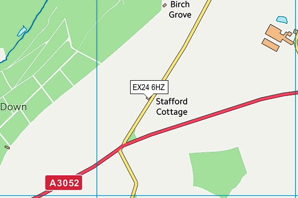 EX24 6HZ map - OS VectorMap District (Ordnance Survey) EX24 6HZ map - OS VectorMap District (Ordnance Survey)