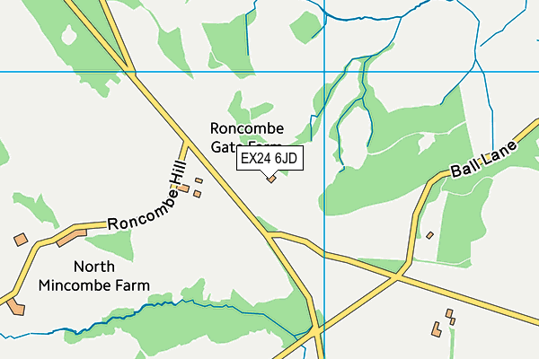 EX24 6JD map - OS VectorMap District (Ordnance Survey) EX24 6JD map - OS VectorMap District (Ordnance Survey)