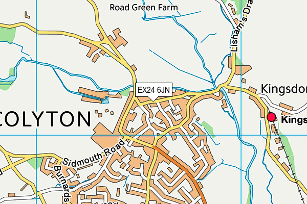 EX24 6JN map - OS VectorMap District (Ordnance Survey) EX24 6JN map - OS VectorMap District (Ordnance Survey)