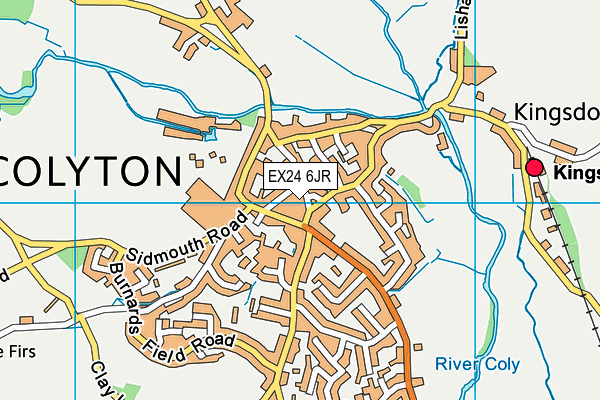 EX24 6JR map - OS VectorMap District (Ordnance Survey) EX24 6JR map - OS VectorMap District (Ordnance Survey)