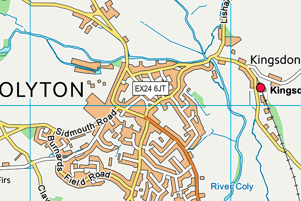 EX24 6JT map - OS VectorMap District (Ordnance Survey) EX24 6JT map - OS VectorMap District (Ordnance Survey)