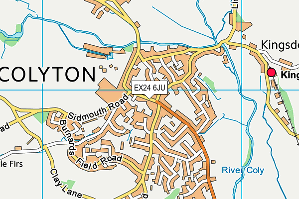 EX24 6JU map - OS VectorMap District (Ordnance Survey) EX24 6JU map - OS VectorMap District (Ordnance Survey)