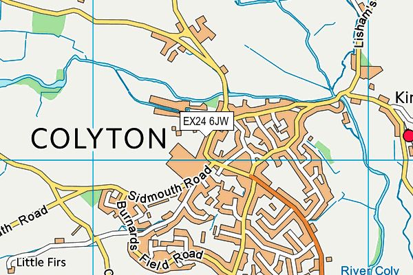 EX24 6JW map - OS VectorMap District (Ordnance Survey) EX24 6JW map - OS VectorMap District (Ordnance Survey)