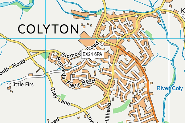 EX24 6PA map - OS VectorMap District (Ordnance Survey)