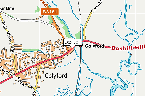 EX24 6QF map - OS VectorMap District (Ordnance Survey) EX24 6QF map - OS VectorMap District (Ordnance Survey)
