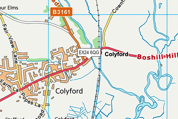 EX24 6QG map - OS VectorMap District (Ordnance Survey) EX24 6QG map - OS VectorMap District (Ordnance Survey)