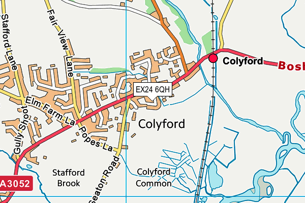 EX24 6QH map - OS VectorMap District (Ordnance Survey) EX24 6QH map - OS VectorMap District (Ordnance Survey)