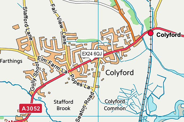 EX24 6QJ map - OS VectorMap District (Ordnance Survey) EX24 6QJ map - OS VectorMap District (Ordnance Survey)