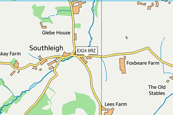 EX24 6RZ map - OS VectorMap District (Ordnance Survey) EX24 6RZ map - OS VectorMap District (Ordnance Survey)