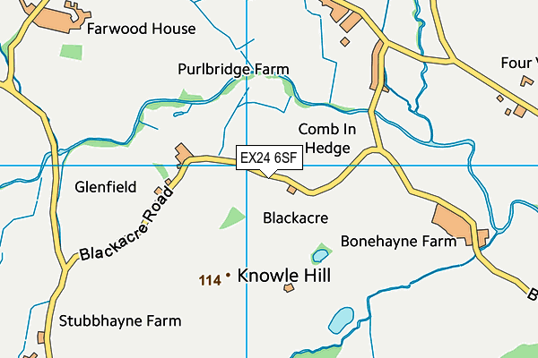 EX24 6SF map - OS VectorMap District (Ordnance Survey) EX24 6SF map - OS VectorMap District (Ordnance Survey)