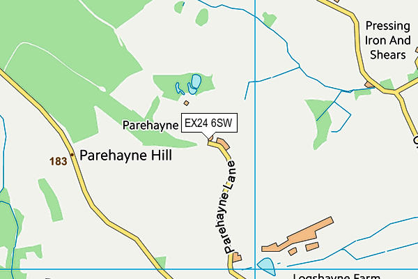 EX24 6SW map - OS VectorMap District (Ordnance Survey) EX24 6SW map - OS VectorMap District (Ordnance Survey)