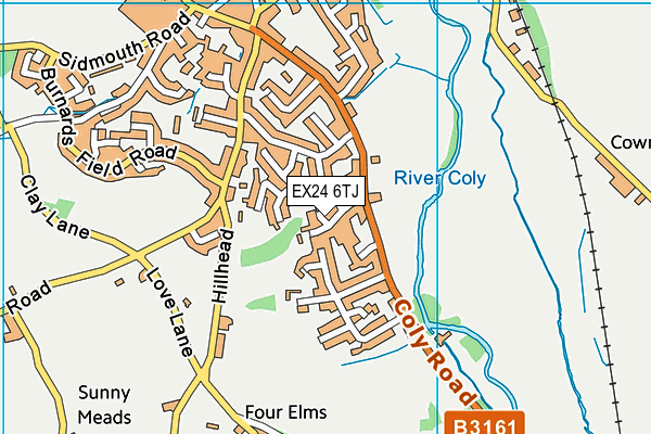 EX24 6TJ map - OS VectorMap District (Ordnance Survey) EX24 6TJ map - OS VectorMap District (Ordnance Survey)